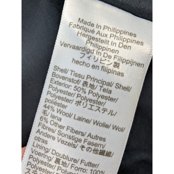 J.Crew Factory Wool Blend Car Coat Covered Buttons Grey Size 4 - Picture 14 of 16